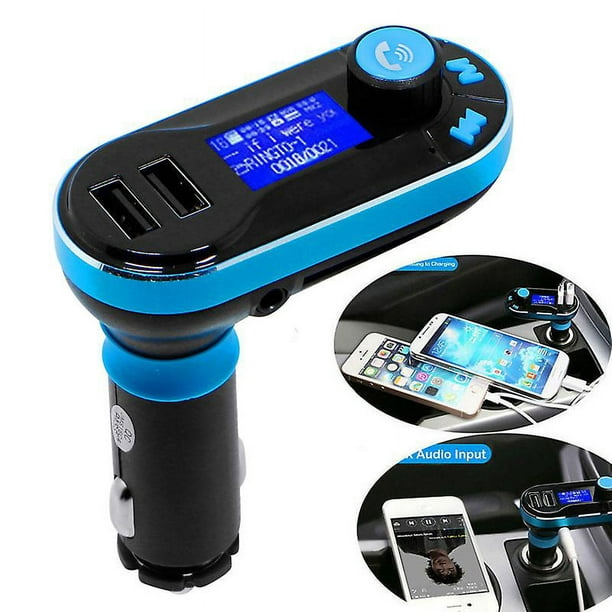 TRANSMISOR FM DIGITAL BLUETOOTH COCHE MP3 CARGADOR MECHERO USB LCD