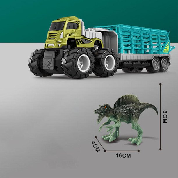 Camión de transporte de dinosaurio creativo, coche de dinosaurio extraíble  con 2 vehículos de dinosaurio, juguetes para niños de 3, 4, 5, 6 y 7 años,  Zulema Juguetes de camiones de dinosaurios