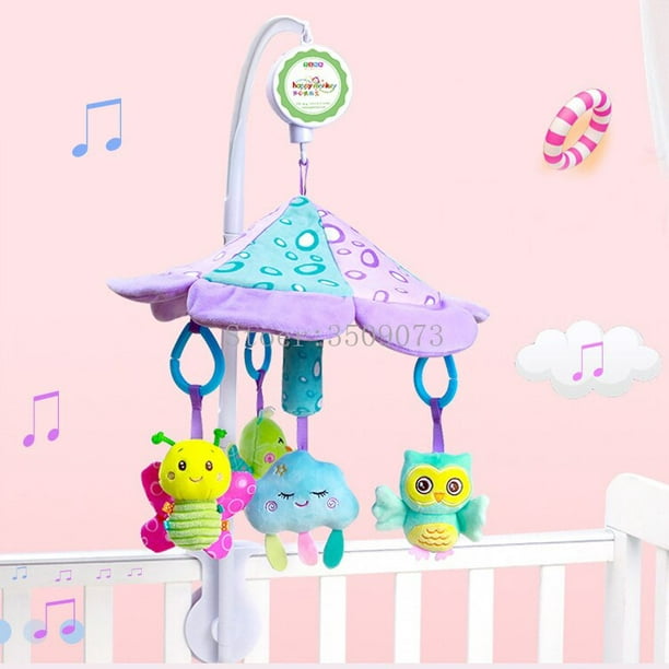 Móvil de carrusel animado Musical para recién nacidos, equipo de cuna,  juguete educativo, para bebés de 0 a 12 mesesnubes zhangmengya unisex