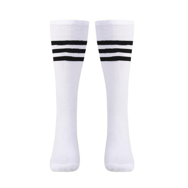  Paquete de calcetines blancos para hombre, calcetines  deportivos largos de fútbol, béisbol, calcetines de rodilla alta, calcetines  de fútbol sobre hombres, Blanco, talla única : Ropa, Zapatos y Joyería