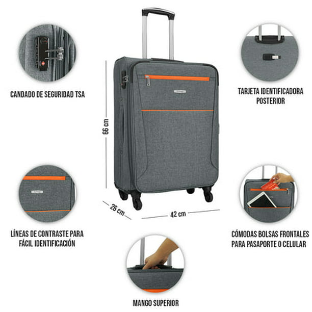  Bolsas organizadoras de maletas resistentes al desgaste de  poliéster de gran aplicación para equipaje de viaje, juego de accesorios de  viaje, color negro : Hogar y Cocina