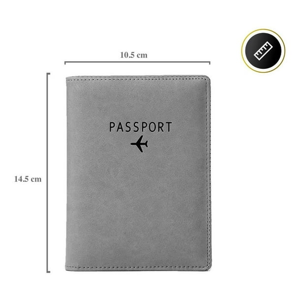 Porta Pasaporte Funda Tarjeta Visa Piel Negro/rosa Jennyfer