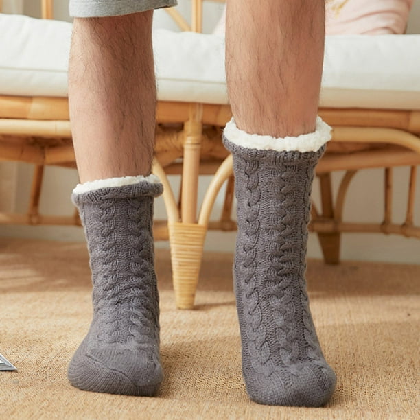 Calcetines de invierno para hombre, calcetines de felpa gruesos cálidos, suaves, antideslizantes, a Meterk Bodega Aurrera en línea