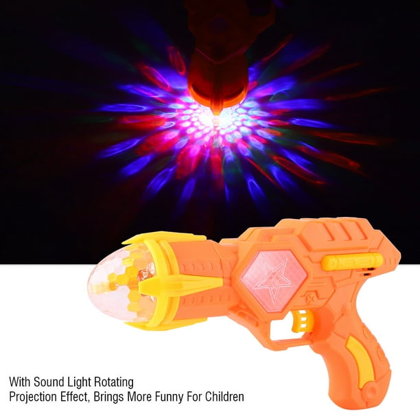 Pistola de juguete para niños con luces LED intermitentes y efectos de  sonido para niños que juegan