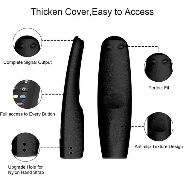 fundas de silicona antideslizantes compatibles con LG AN-MR20GA Magic  Remote Control Cover (negro) JFHHH pequeña
