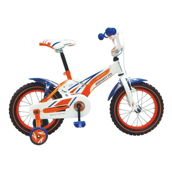 bicicleta benotto infantil convoy r14 1v niño frenos caliper blanco benotto crhcon1401