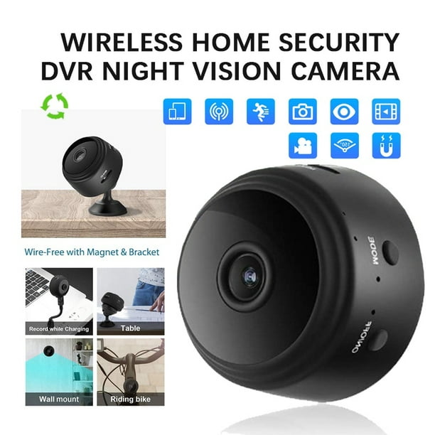 Mini cámara espía oculta 1080p Full HD cámara magnética wifi detección de  movimiento cámara wifi inalámbrica con audio y video cámara de vigilancia  de seguridad para el hogar wi