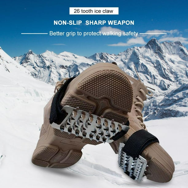 26 dientes nieve hielo al aire libre escalada zapatos picos grapas  antideslizantes crampones Tmvgtek excursión de campamento