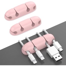 Pack de 2 Organizador de Cables para Escritorio con Adhesivo