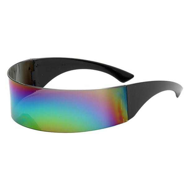 Gafas de Sol con Espejo Envolvente de 3 Piezas, Gafas Futuristas, Accesorio  Gris Y Multicolor Sunnimix Gafas de sol futuristas unisex