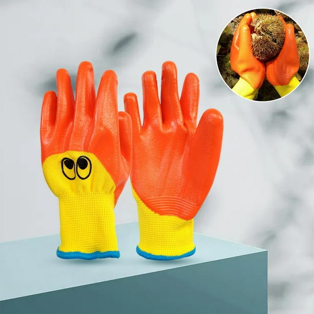 Guantes de jardinería para , guantes de jardín para niño palma recubierta  de goma, guantes de trabajo de bricoje para , para , de 4 a 8 años C  Baoblaze Guantes de jardineria