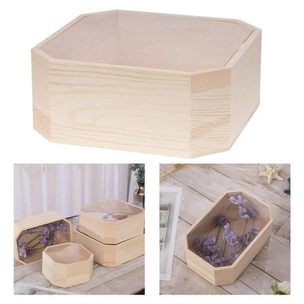 Caja de almacenamiento de madera con tapa, caja de tesoro de madera, cajas  de madera para manualidades, caja de joyería hecha a mano para herramientas