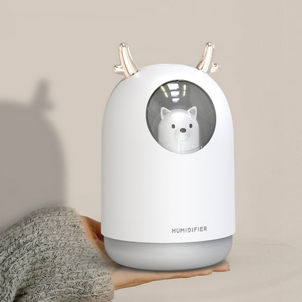 Leadmall Mini humidificador portátil humidificador USB con luz  humidificador silencioso de niebla fría para dormitorio y oficina plantas  fácil de