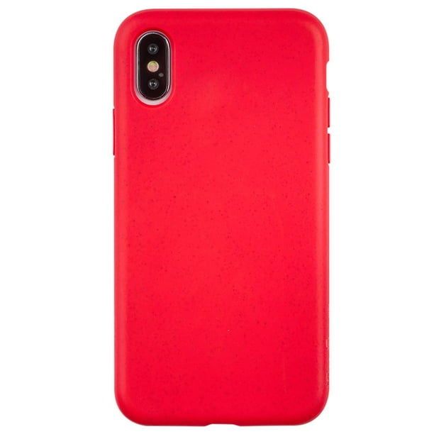 Funda para iPhone X, Case InstaCase Biodegradable Rojo EcoFriendly iPhone X,  Protector para iPhone X Biodegradables