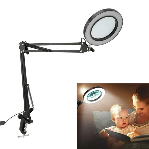 Lampara Lupa 10x Luz Led Brazo Extensible Electrónica E.