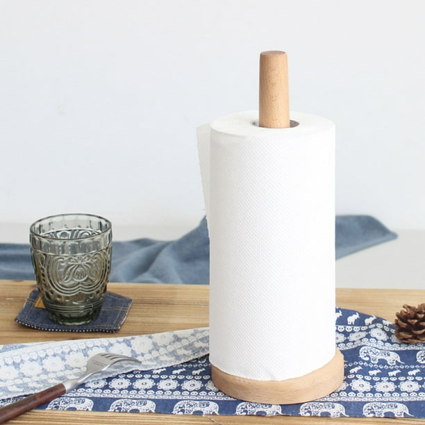 Colgador de toallas de madera para cocina, soporte para trapo, estante de  rollo de papel para