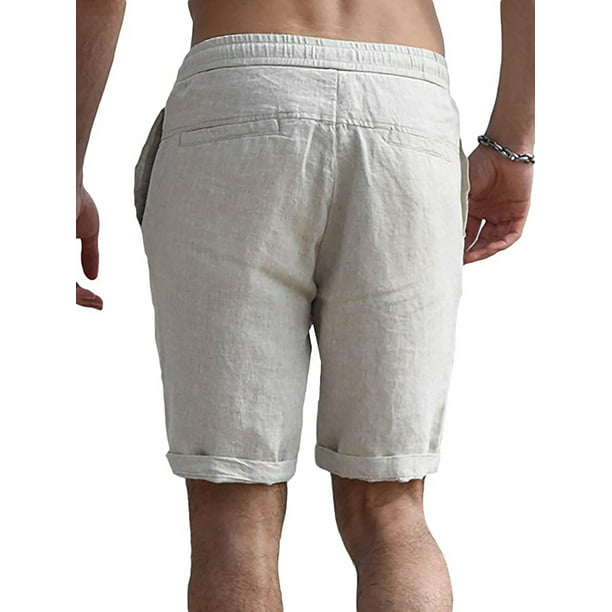 informal Velas Saturar CVLIFE Pantalones cortos de lino casuales para hombre Pantalones capri de  playa de verano Pantalones CVLIFE Casual, suelto | Bodega Aurrera en línea