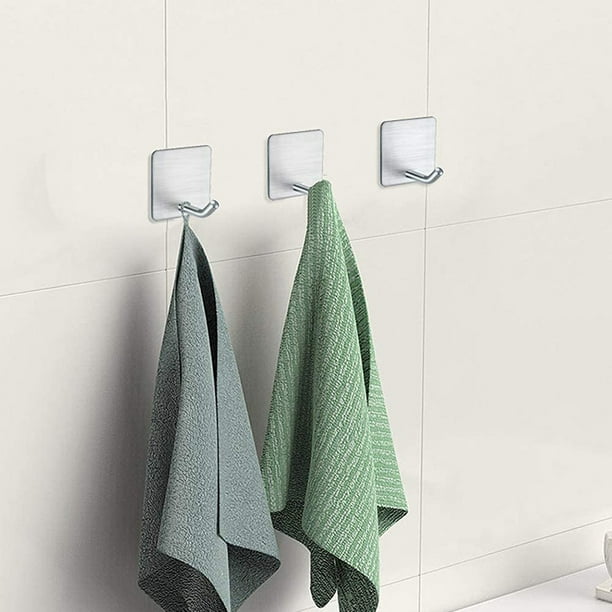 Paquete de 4 ganchos para toallas de baño gancho de pared de acero