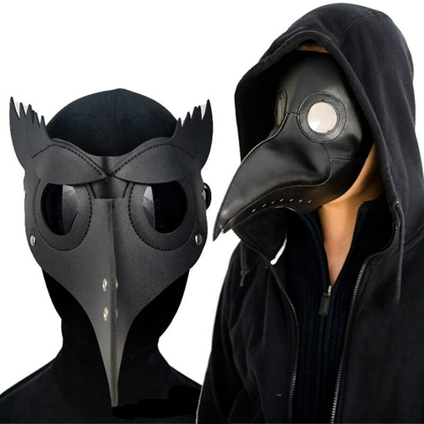 kungfu Mall - Máscara gótica de médico de la peste negra, para cosplay,  retro, estilo steampunk, máscara de pájaro y guantes de fiesta negros para  Halloween : : Juguetes y juegos