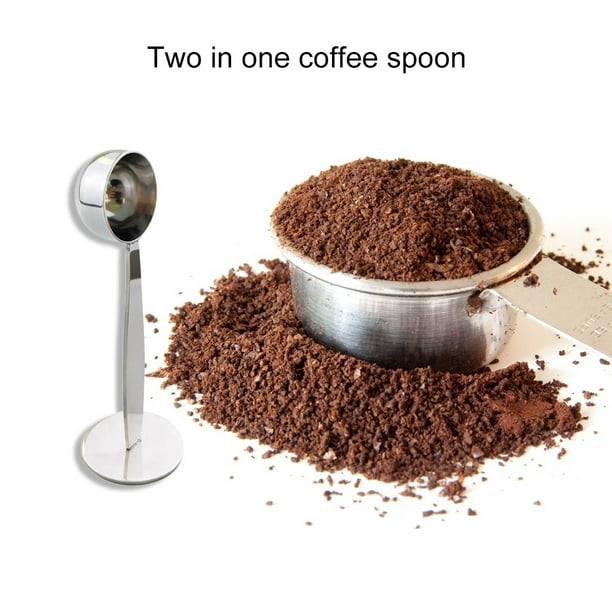 Cuchara medidora de café, 2 cucharas de café de plástico, cuchara  medidora reutilizable con cuchara de café expreso para café en polvo :  Hogar y Cocina