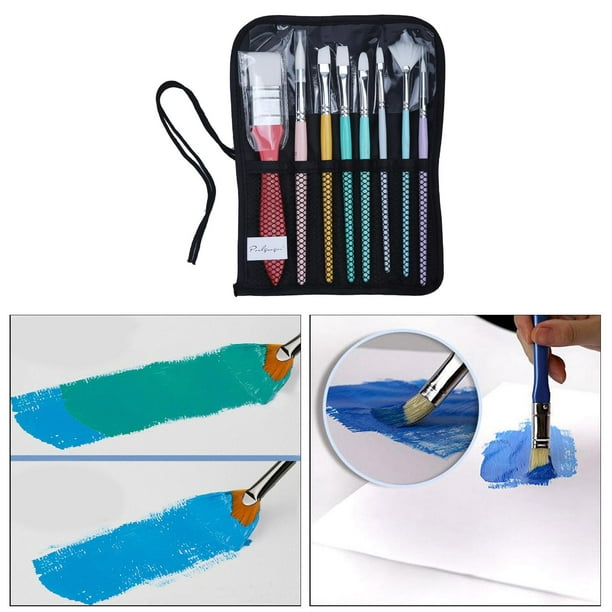 Kit De Pintura Acrílica Para Vidrio Y Cerámica Con 6 Pincele