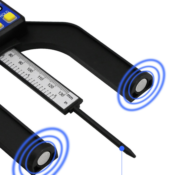 Medidor De Profundidad Magnético Digital De 0 A 80 Mm – Alta Precisión, Pantalla LCD, Para Carpintería, Bricolaje Y Mecánica (Base Magnética)