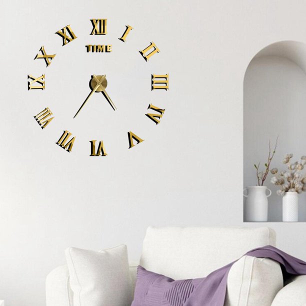 DIY Reloj de pared Sin tictac Reloj decorativo sin marco Pegatinas