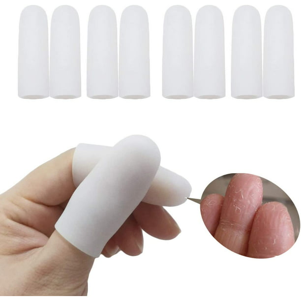 14 protectores de dedos de silicona, protectores de dedos de gel para las  puntas de los dedos, tapas de dedos suaves y reutilizables, ideales para