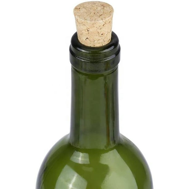 10 tapones de vino, tapones de madera para botellas de vino corcho natural  corchos de madera tapón de botella de vino/cerveza para hacer vino  artesanal (22*18*35mm)