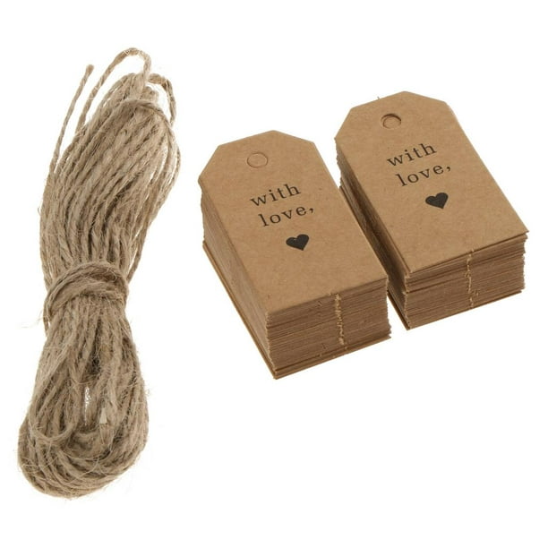 Etiquetas colgantes con cuerdas adjuntas, etiquetas personalizadas para  artículos hechos a mano, hechas a mano con etiquetas de amor, etiquetas de