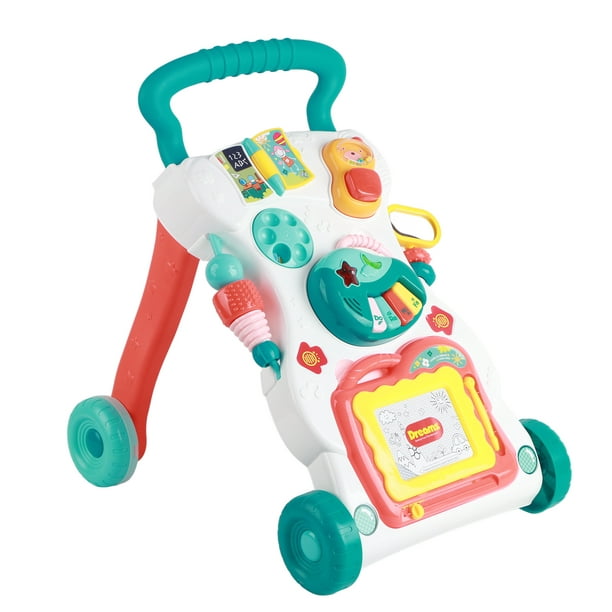 Andador para bebé Empuje manual Evite el vuelco Música Juguetes coloridos  Saltar manillar libre Ayudante para caminar Tipo 2
