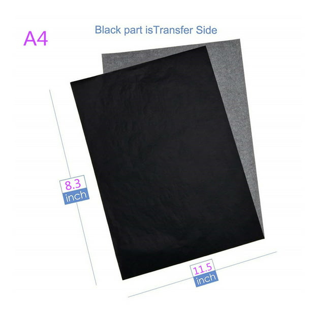 5 piezas de papel de transferencia de uso repetido de papel de calco  soluble en agua de carbono de 11 x 9 pulgadas, patrón de transferencia en  tela