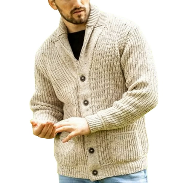 Gibobby Suéter hombre Suéteres gruesos de cuello alto de invierno para  hombre, estilo casual, cuello Gibobby