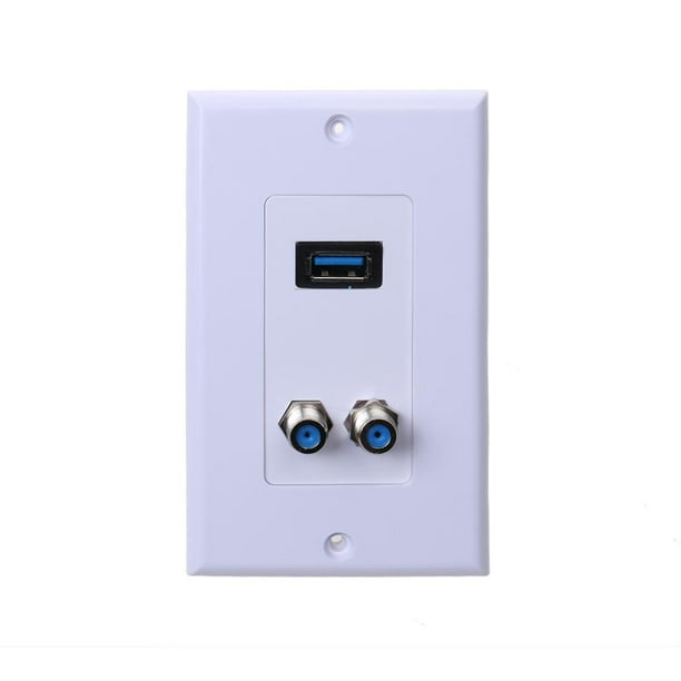 Enchufe de pared Enchufe Receptáculo Tomacorriente Panel Interruptor de  estación 2.1A Soledad Enchufe de pared del USB