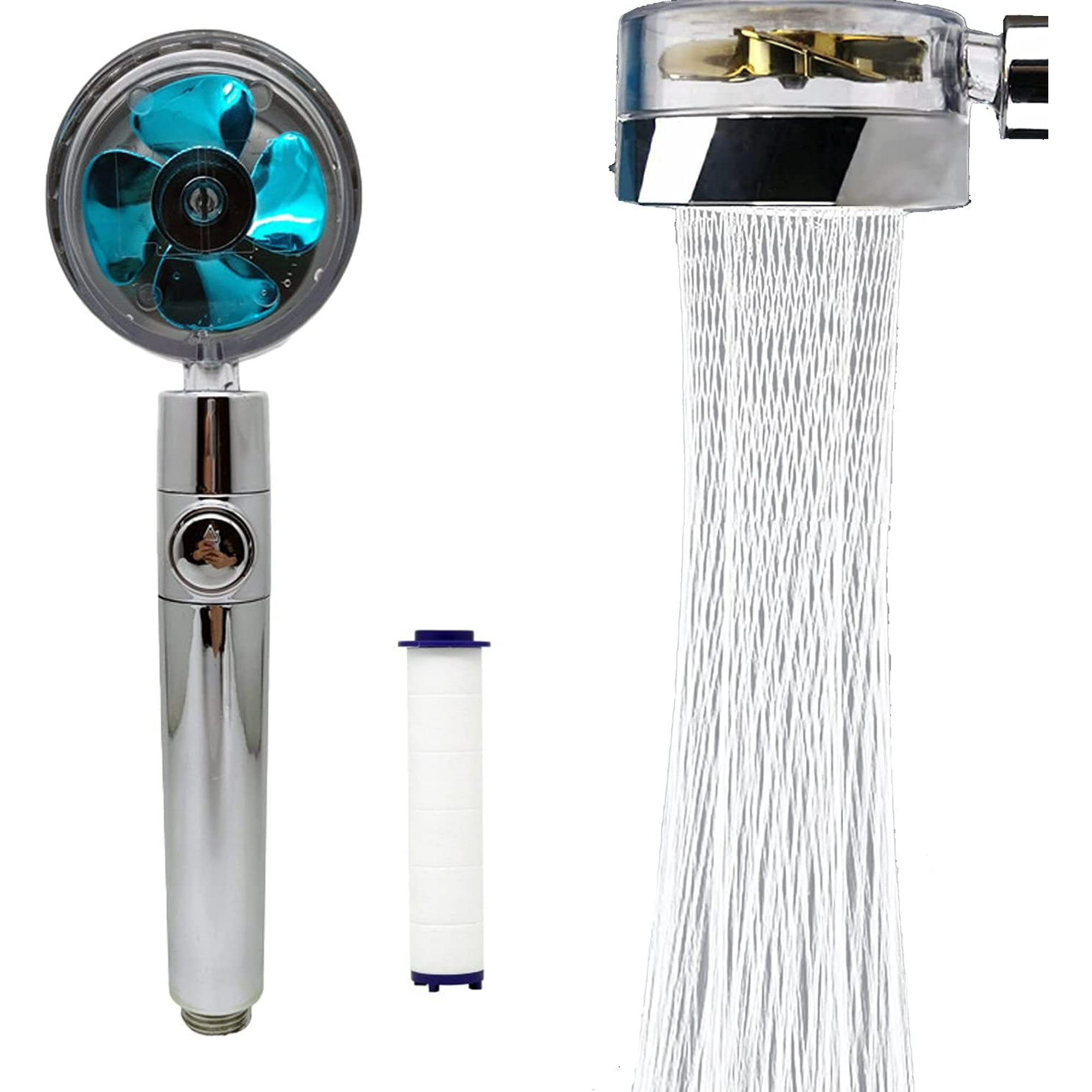 Cabezal de ducha de mano con 12 funciones, ducha de mano con interruptor de  pausa de encendido/apagado, juego de cabezal de ducha de alta presión con