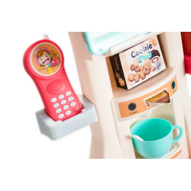 Casa eléctrica Cafetera Juguetes para niños en edad preescolar el  aprendizaje temprano pretender jugar juegos de cocina cafetera de plástico  de juguete con la luz - China Cafetera y máquina de café