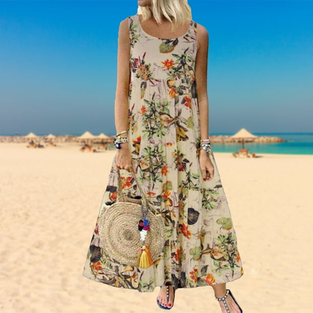  Vestidos de playa para mujer de verano sin mangas