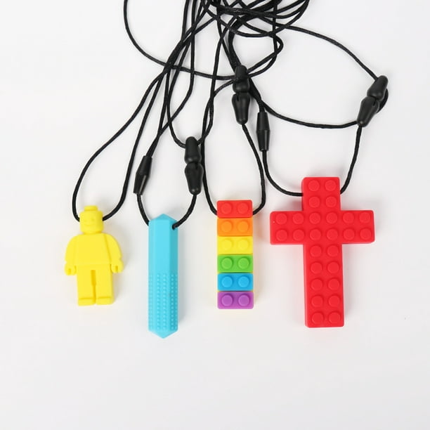  Promax Paquete de 3 collares sensoriales para masticar para  niños pequeños con autismo, TDAH, necesidades de mordida, palo masticable  motor oral, juguetes de silicona para masticadores autistas, aptos para  encías 