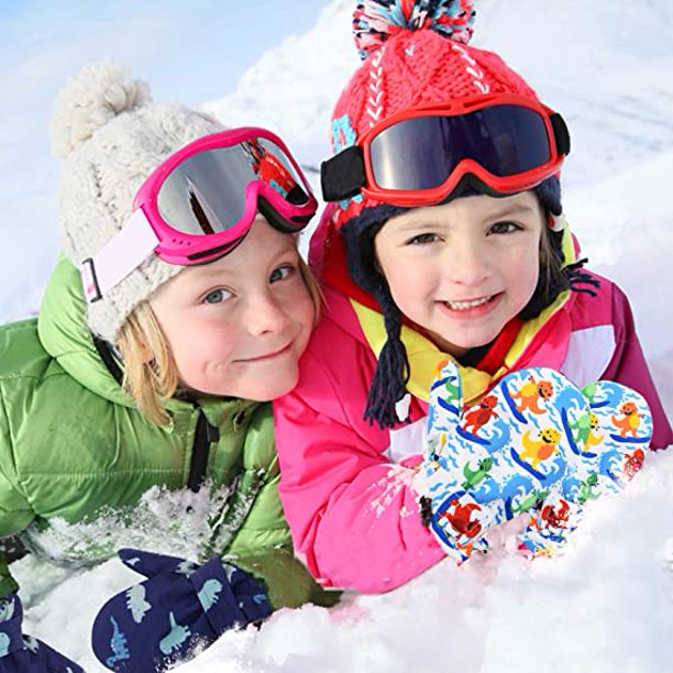 Guantes esquí para niños, manoplas invierno para nieve, guantes