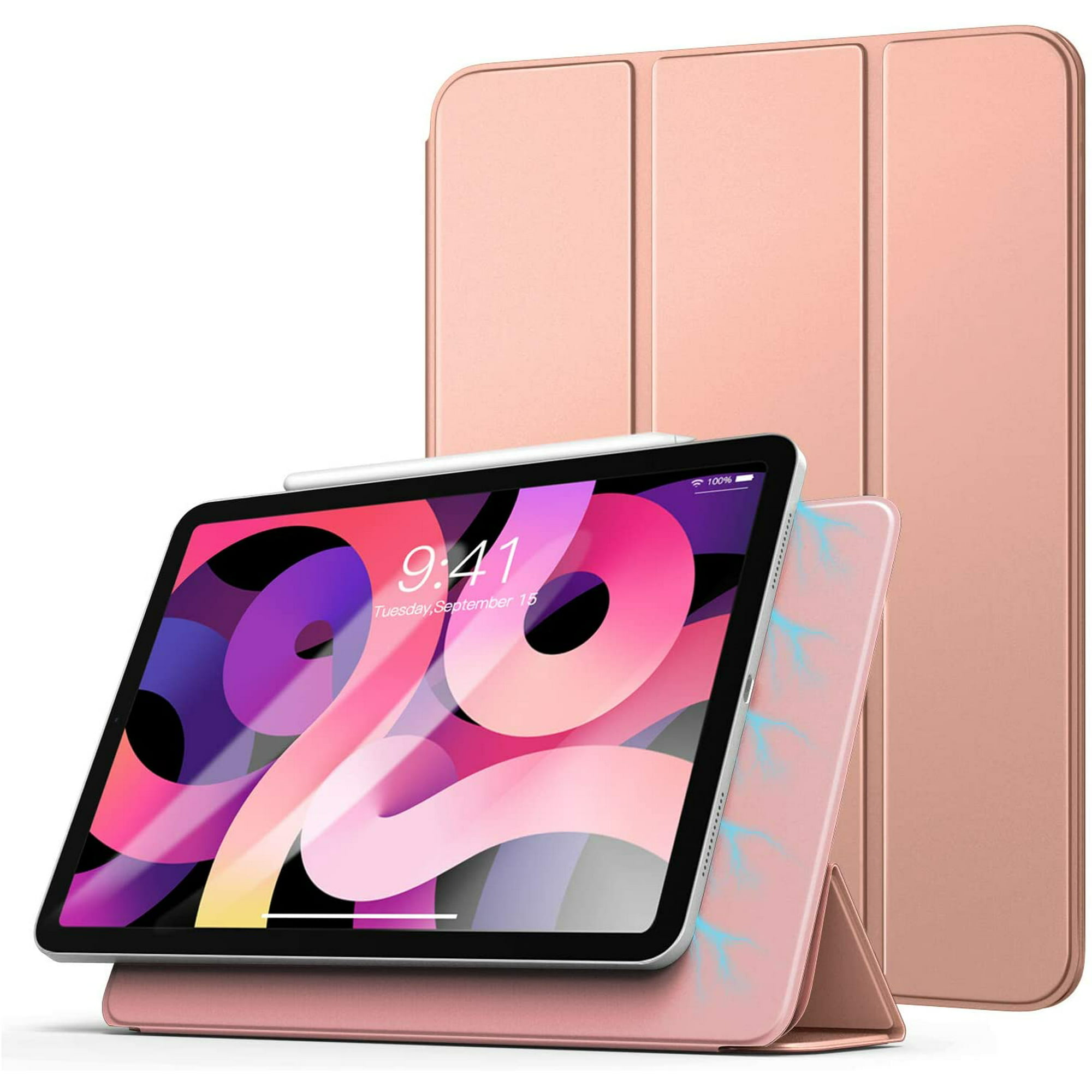 Nuevo ipad pro color rosa de apple inc lindo dispositivo pantalla de  maqueta ipad pro y tableta en la parte posterior lápiz de apple ilustración  vectorial alto detalle editorial