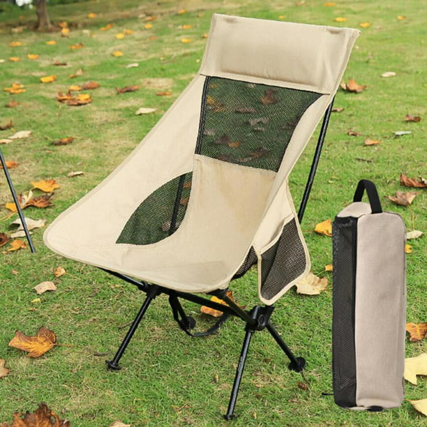 Sillas de camping, sillas plegables compactas portátiles con bolsa de S  shamjiam Asiento plegable al aire libre