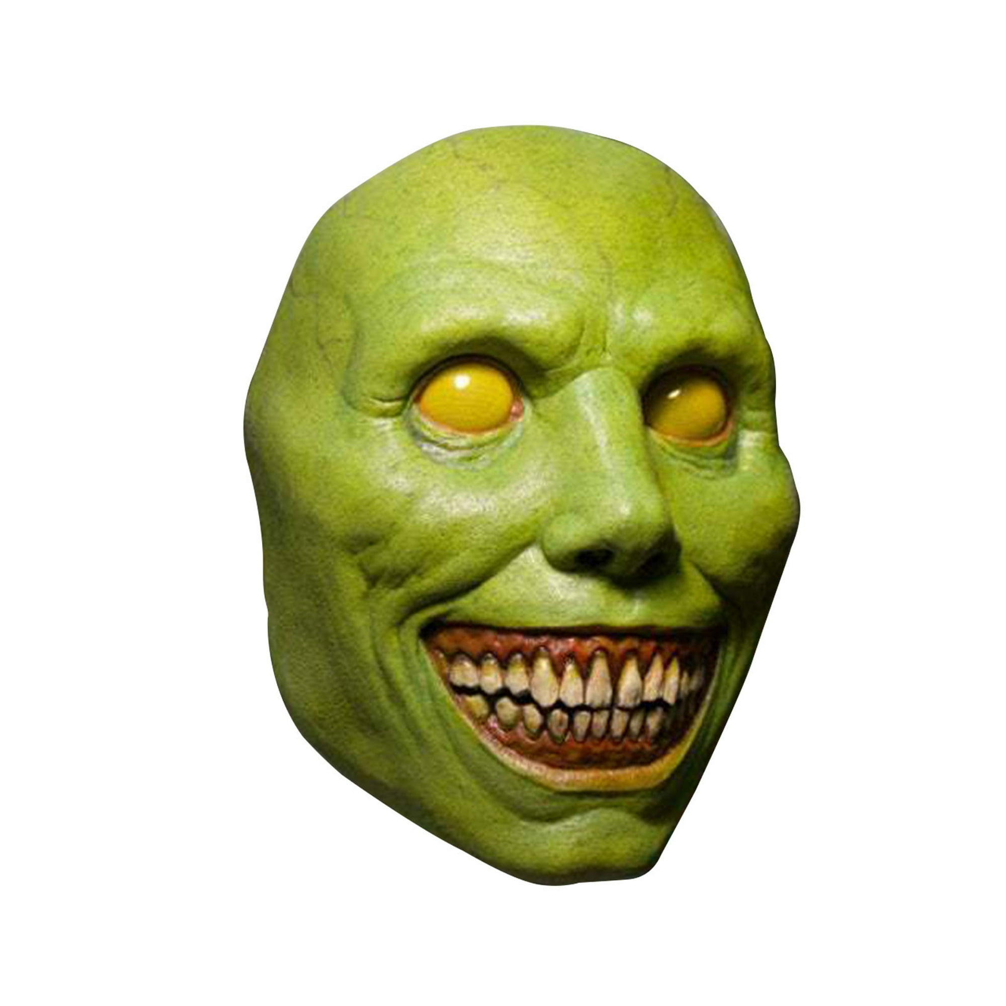 Qtmy Máscara de borracha de látex Grotesques feia e horrenda com chapéu de  cabelo para fantasia de festa de Halloween
