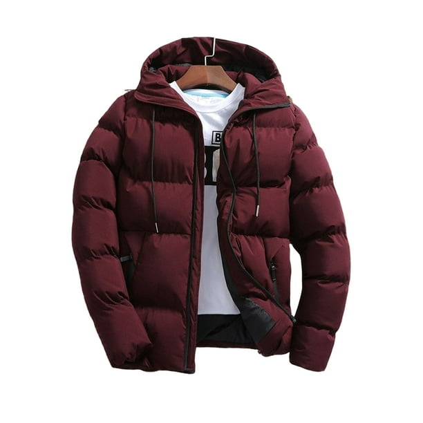 Chaqueta con capucha para hombre con cremallera completa para invierno al  aire libre Outwear abrigos cálidos de manga larga con bolsillos