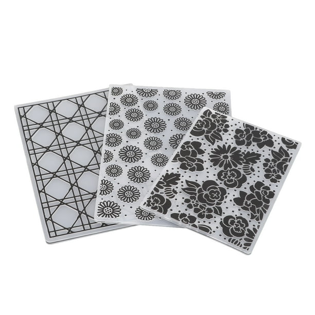 4 Uds. Carpetas en relieve plantillas decorativas de plástico para hacer  tarjetas y álbumes de recortes DIY
