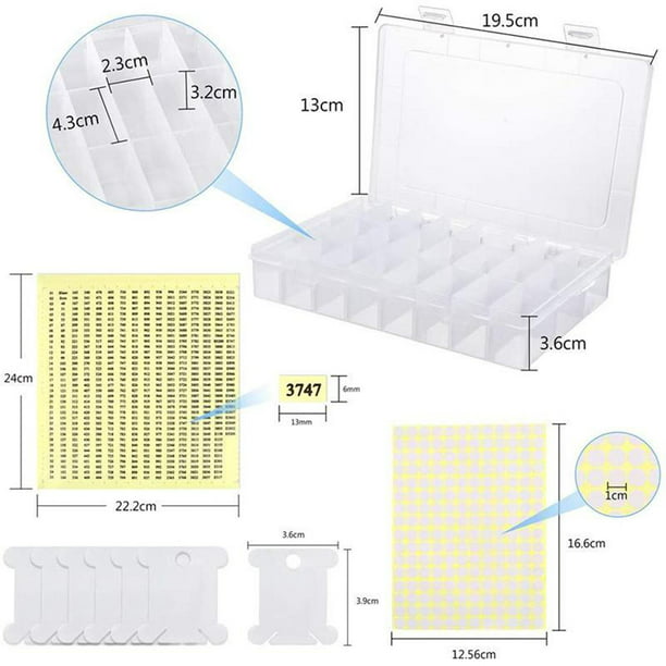 Caja de almacenamiento de hilo capacidad - Los 28x19.5x6.3cm Sunnimix  Estuche para hilos de coser