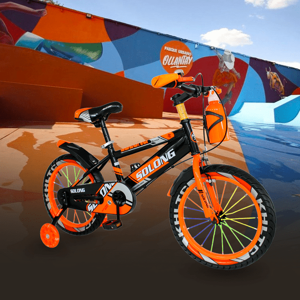 Bicicleta R16 1v Con Ruedas De Entrenamiento, Edad 4-6 Años para Niños Rojo  REGALOMEX YC011624-ROJO
