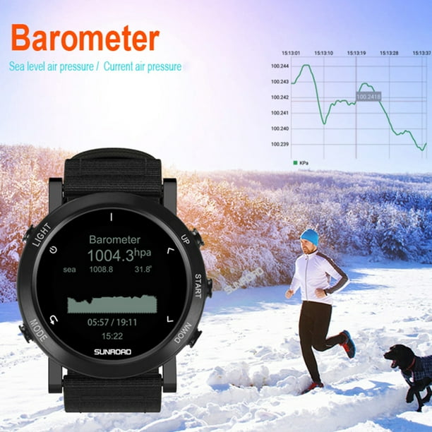 Reloj GPS para exteriores para hombre, reloj deportivo resistente al agua  5ATM con barómetro de frec SUNROAD Mirar