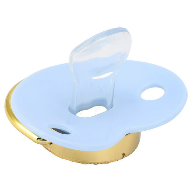 Juego de 2 chupetes para bebé, diseño de ortodoncia, sin BPA, de silicona,  no tóxico, chupetes similares al pecho para bebés recién nacidos de 0 a 6  meses, color azul : : Bebé