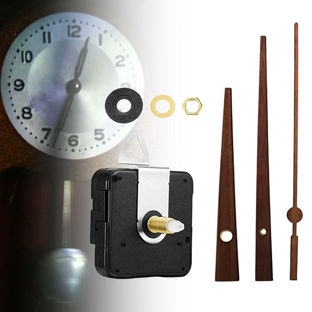 Paquete de 2 mecanismo de movimiento de reloj de pared con 4 manecillas de  reloj, kit de motor de reloj de cuarzo de barrido silencioso, para