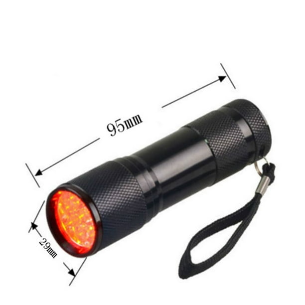 Minilinterna portátil de 9 LED, luz roja para caza, luz infrarroja